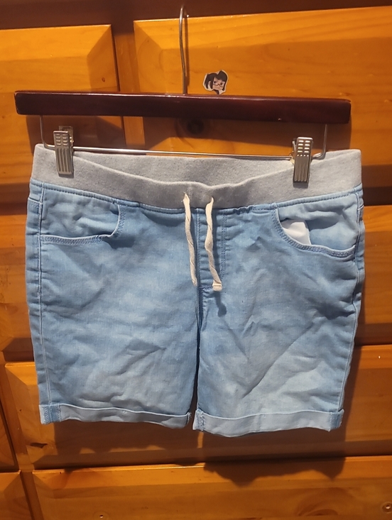 wonder nation Pants - wonder nation Light Blue High-Waist Drawstring Women’s Shorts